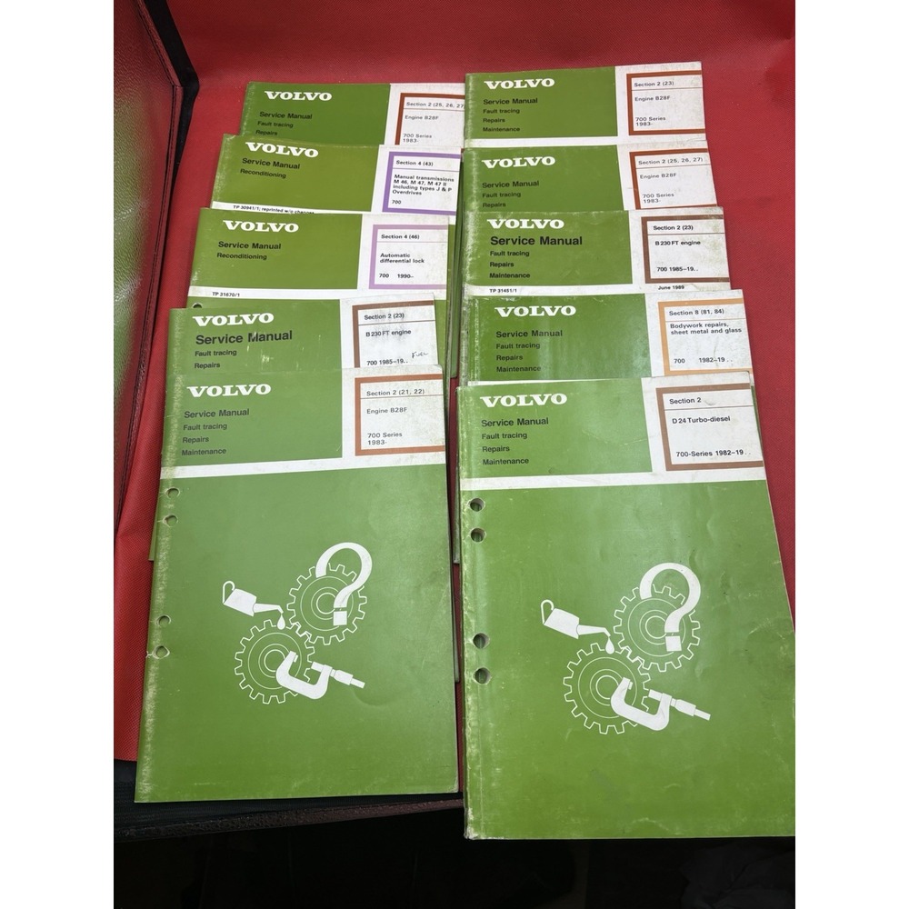 Volvo 700 Series OEM Service Manuals Lot B28F B230FT D24 Turbo Diesel #700A
